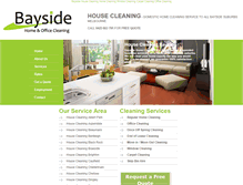 Tablet Screenshot of housecleaningbayside.com.au